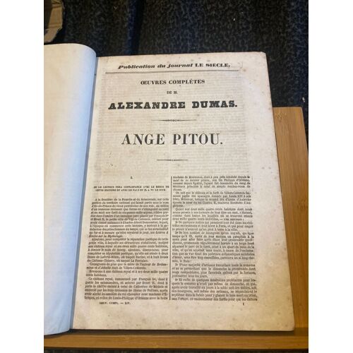 A. Dumas Oeuvres Complètes Ange Pitou / La Comtesse De Charny Le Siècle 1857