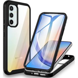 Coque Samsung A34 5g Antichoc Housse Avec Protection Écran 360 Degrés Téléphone Etui Double Face Bumper Transparent Case Portable Intégrale Coque Pour Samsung Galaxy A34 5g Noir