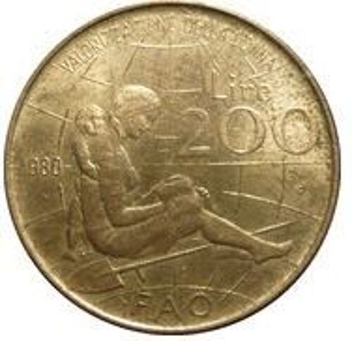 Pièce 200 Lires Italie - 1980 Année Internationale De La Femme