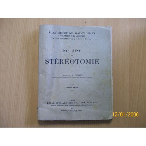 Notions De Stéréotomie