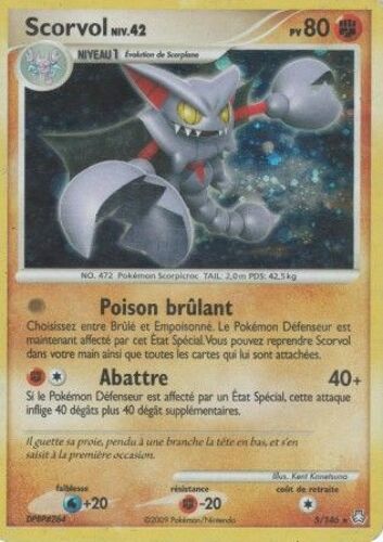 Carte Pokémon "Scorvol Niv.42" Pv80 Holo 5/146