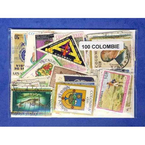 Colombie 100 Timbres Différents