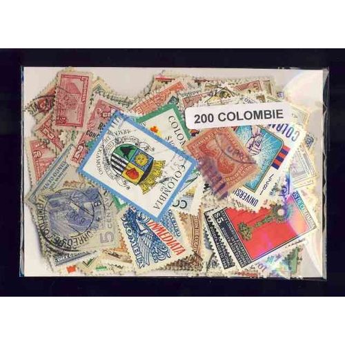 Colombie 200 Timbres Différents