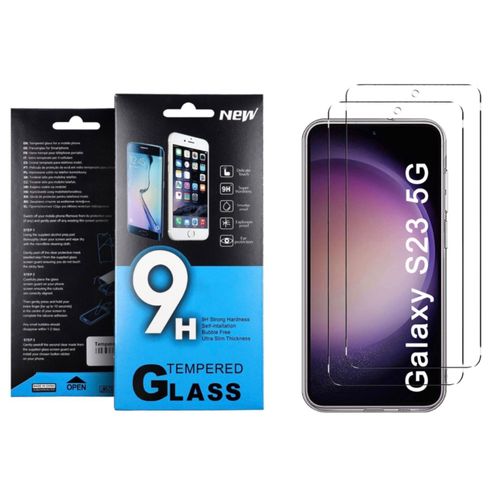 Verre Trempé SAMSUNG Galaxy S23 5G, Lot de 2 verres trempés Film de Protection d écran, vitre anti casse