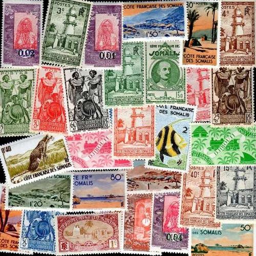 Côte Française Des Somalis 100 Timbres Différents