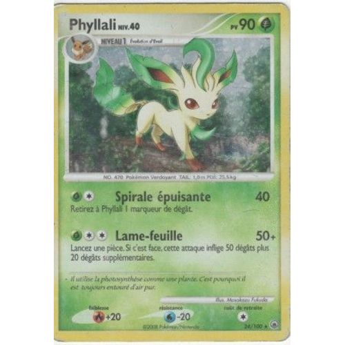 Carte Pokémon "Phyllali Niv.40" Pv90 Holo 24/100