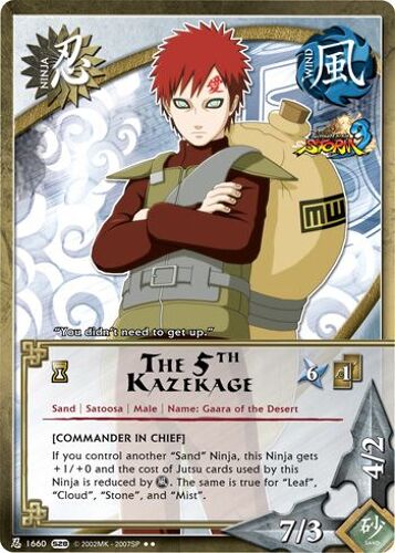 Ni 1660 5e Kazekage (Commandant Supreme) Série 28 Vf Ultimate Ninja Storm 3