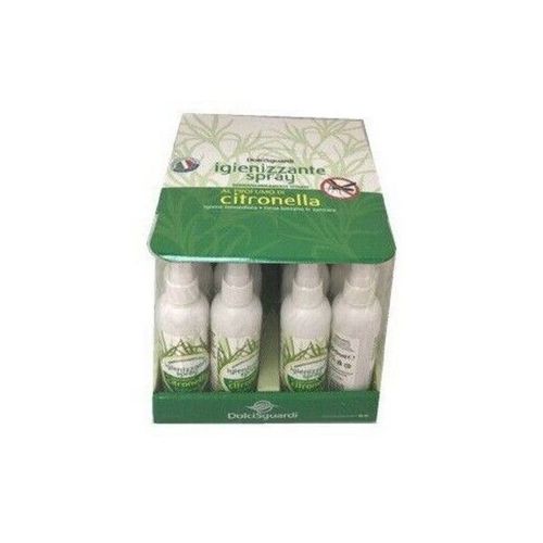 Trade Shop - LOT DE 12 PETITS FLACONS ANTI-MOUSTIQUES SPRAY DÉSINFECTANT PARFUMÉ À LA CITRONNELLE 005328