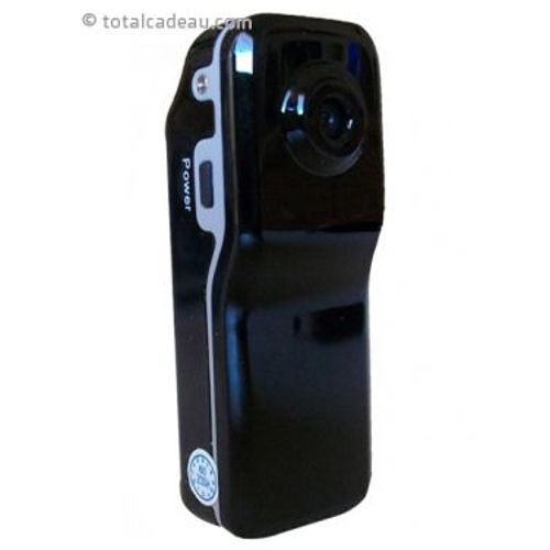 Mini caméscope d'espionnage noir brillant