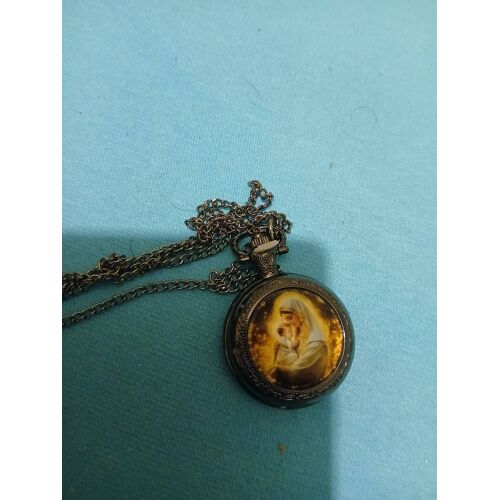 Montre A Gousset Pendentif Vierge Religion Neud