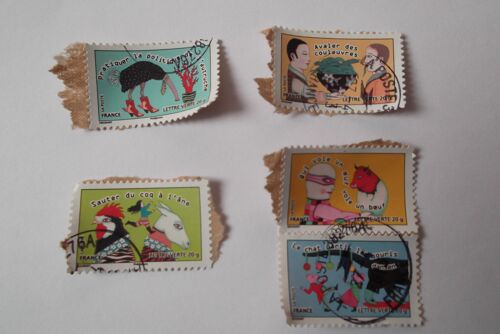 Lot De 5 Timbres Philoposte Houdart