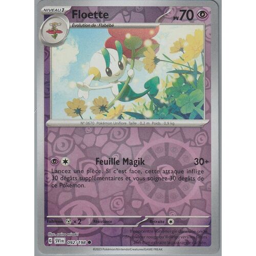 Carte Pokemon - Floette - 092/198 - Reverse - Ecarlate Et Violet -