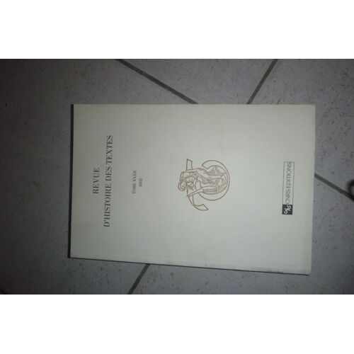 Revue D'histoire Des Textes N32