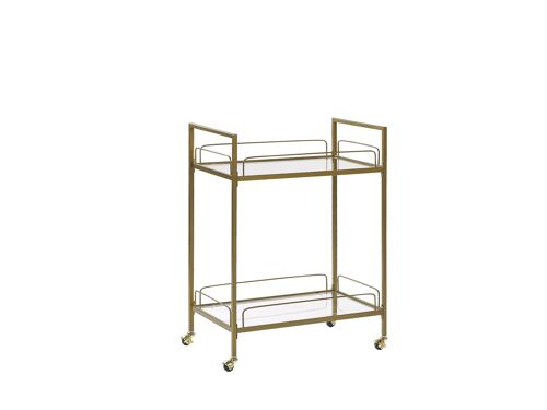 Desserte dorée à roulettes VENETA