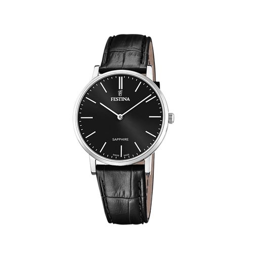 Montre Festina Fond Et Cuir Noir