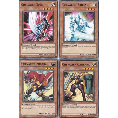 Lot 4 Cartes Yu-Gi-Oh - Avenement Des Xyz - Chevaliers -