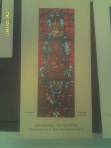 Pochette 8 Vitraux Cathedrale De Chartres Images Pieuses Editions Houvet