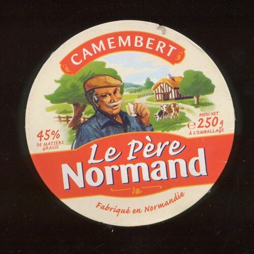 Etiquette Camembert "Le Père Normand".