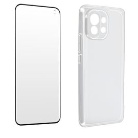 Coque Xiaomi Mi 11 5g Souple Et Film Verre Trempé Dureté 9h Noir