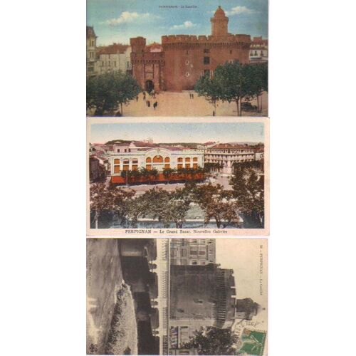 Lot De 3 Cartes Postales Anciennes De Perpignan (Pyrénées Orientales-66)