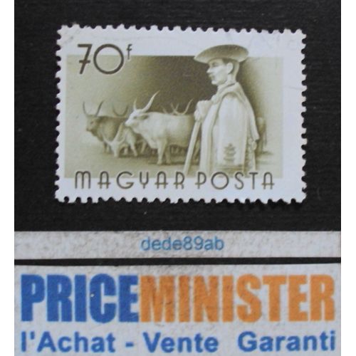 Hongrie..  70f Magyar Posta . Série Professions : Berger . Oblitéré.