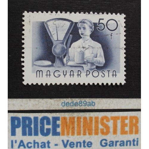 Hongrie..  50f Magyar Posta . Série Professions : Commerçante & Balance . Oblitéré.