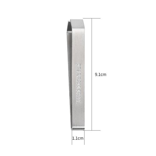 Clip De Bord Plat 9.1cm - Pince À Épiler En Acier Inoxydable Pince À Épiler En Os De Poisson Extracteur De Clip Gadgets De Cuisine Outils Pour Fruits De Mer 1 Pièce