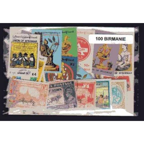 Birmanie 100 Timbres Différents