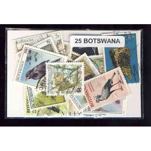 Botswana 25 Timbres Différents