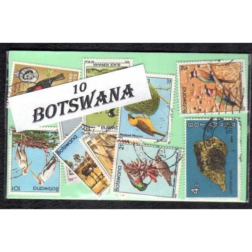 Botswana 10 Timbres Différents