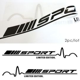 Black¿ Autocollants En Vinyle Découpé Pour Benz Et Mercedes, 1 Paire, Autocollants Pour Capot De Course Automobile