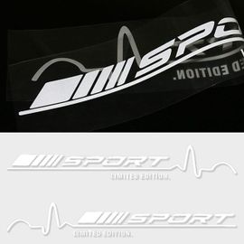 White¿ Autocollants En Vinyle Découpé Pour Benz Et Mercedes, 1 Paire, Autocollants Pour Capot De Course Automobile