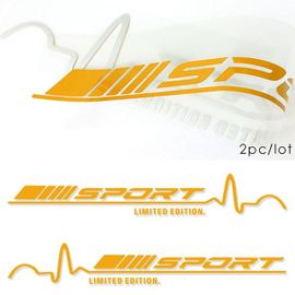 Yellow¿ Autocollants En Vinyle Découpé Pour Benz Et Mercedes, 1 Paire, Autocollants Pour Capot De Course Automobile