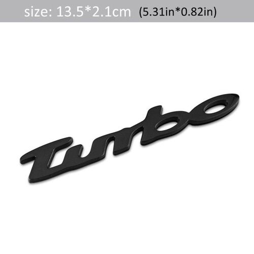 Black1 Pièces 3d Métal Turbo Côté Voiture Garde-Boue Arrière Coffre Emblème Badge Autocollant Autocollant Pour Bmw Audi Honda Voiture Jeep Nissan Vw Ford