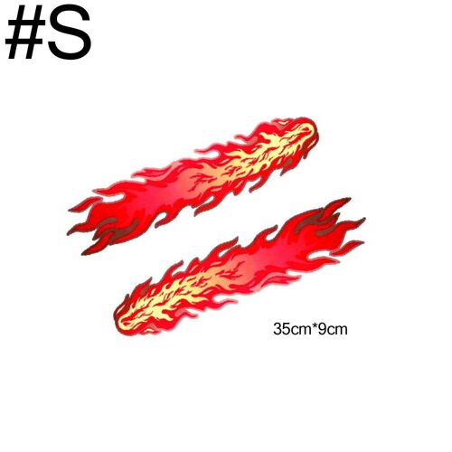 S1 Paire Voiture Autocollant Changement Automobile Chargement Pâte Couverture Rayure Décalcomanie Feu Flamme Décorer Voiture Carrosserie Autocollant Subventions Nouveau