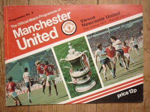 Programme Match Football Manchester United / Newcastle United 1977