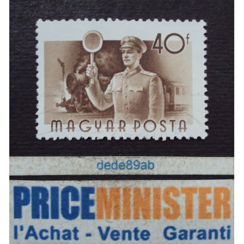 Hongrie..  40f Magyar Posta . Série Professions : Train - Chef De Gare . Oblitéré.