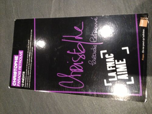 Christophe Paradis Retrouvé Plv  Rare Fnac Borne Ecoute