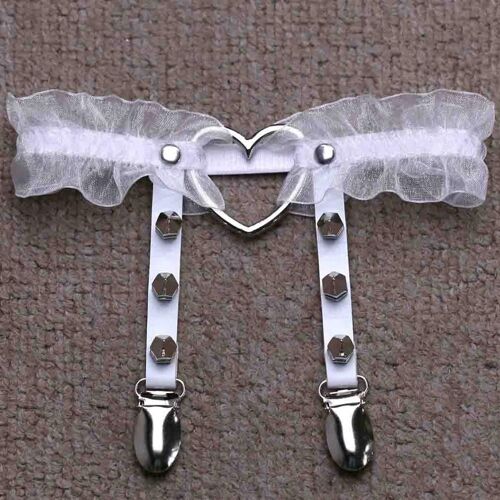Harnais De Jambe En Dentelle Réglable Pour Femmes Et Filles, Jarretière En Forme De Coeur, Bijoux Gothiques Cosplay