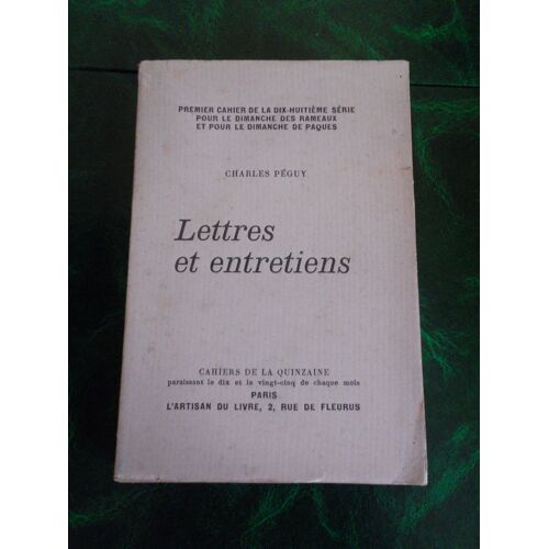 Lettres Et Entretiens