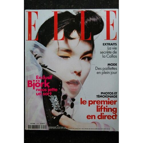 Elle 2859 16 Oct. 2000 Björk Cover + 6 P. - Arielle Dombasle - Emilio Pucci - Martine Aubry - 262 Pages