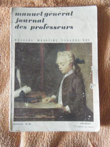 Manuel Général Journal Des Professeurs N° 63