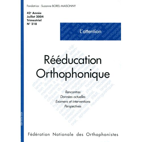 Reeducation Orthophonique 218 L'attention