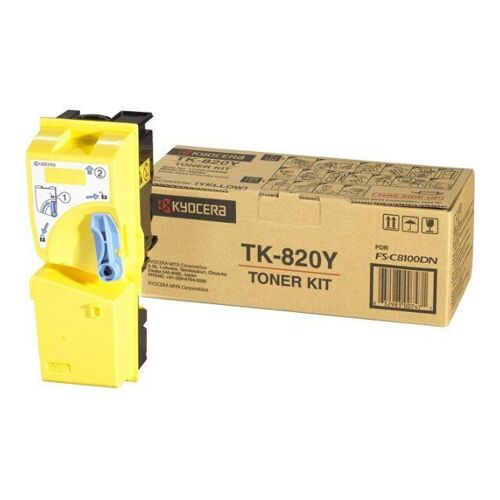 Kyocera TK 820Y - Jaune - original - cartouche de toner - pour FS-C8100DN