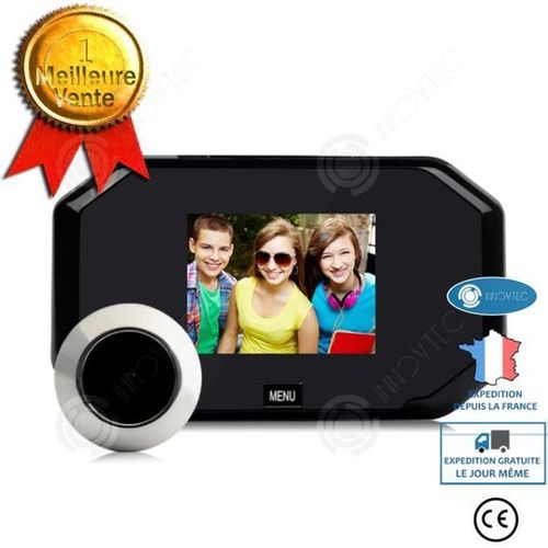 INN Nooberone Smart Home Sonnette vidéo anti-vol de judas électronique cachée 3,0 pouces