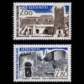 Unesco : Patrimoine Universel Sites Classés À Protéger Mauritanie Et Turquie La Paire Annéez 1983 Timbres De Service N° 75 76 Yvert Et Tellier Luxe