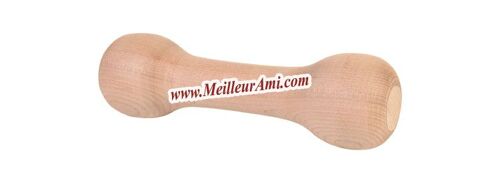Haltère Bois Pour Chien 125 G 15 Cm Bords Arrondis