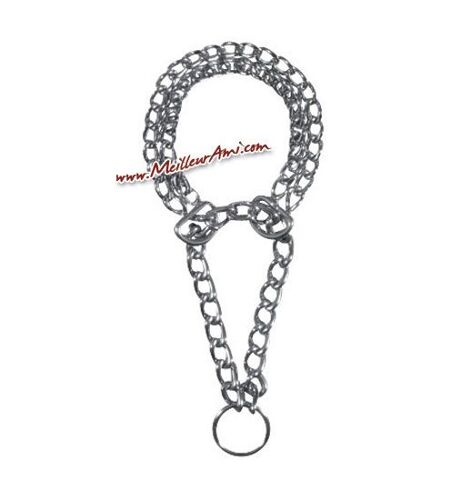 Collier Acier Chromé 35 Cm 2 Mm 2 Rangs 1er Prix