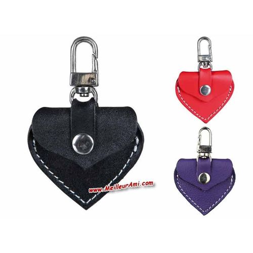 Porte Adresse Chien Coeur Noir