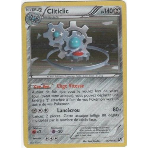 Carte Pokémon "Cliticlic" Pv140 Holo 76/114